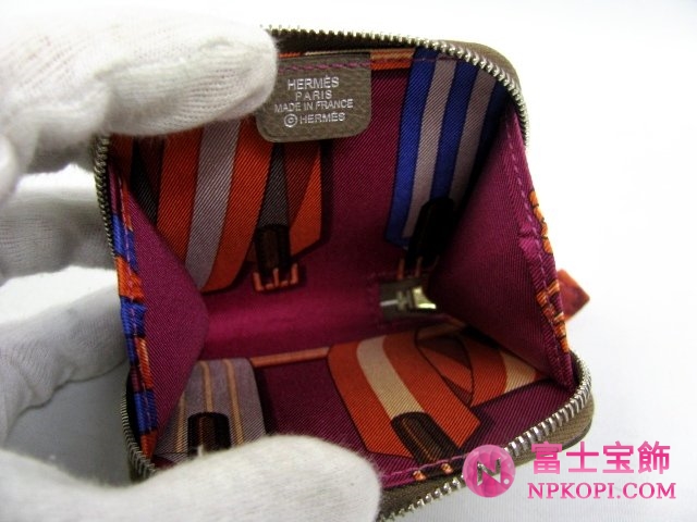 エルメスコインケースエトゥープ（シルバー金具）HERMES328038